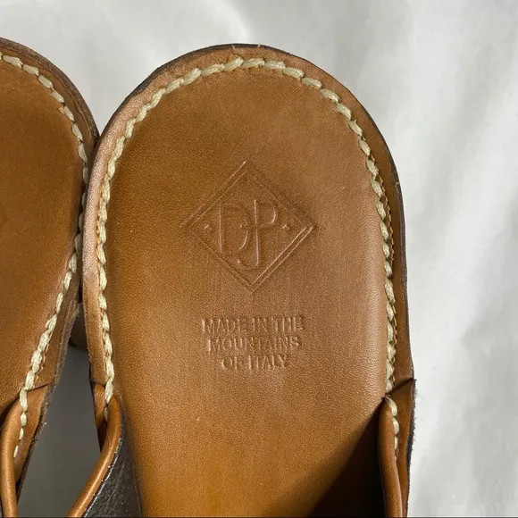 Donald J Pliner Tan Mules, Made in Italy