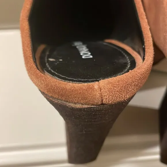 Donald Pliner Valda brown suede western style mules size 9.5