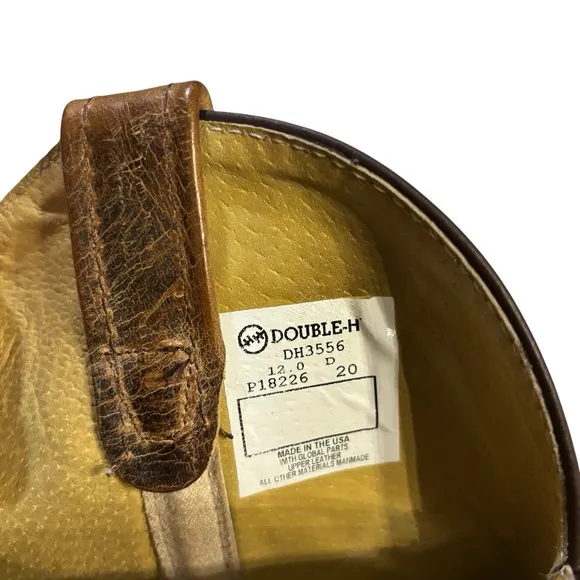 Double-H Domestic Wide Square ICE Roper Western Boot DH3567 Mens 12D