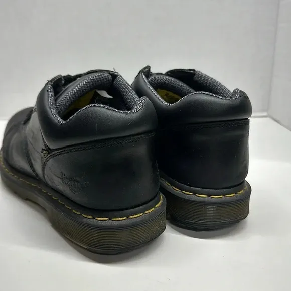Dr. Doc Marten Steel Toe Hylow Boots Shoes Lace Up Leather Black Men's Size 12