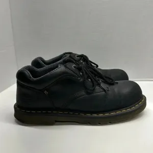 Dr. Doc Marten Steel Toe Hylow Boots Shoes Lace Up Leather Black Men's Size 12