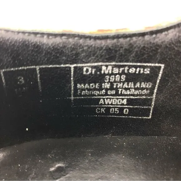 Dr Martens 3989 Gold Patent Leather Brogue Wingtip Oxfords Women’s 5 Shoes