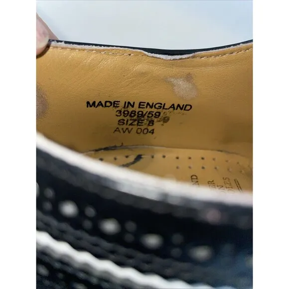 Dr. Martens 3989/59 Bex Wingtip Leather Oxford Brogue Laced Shoes M-8, W-9