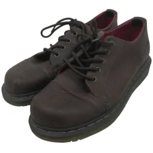 Dr Martens Celia Brown Leather Lace Up Oxfords Size US 8 UK 6 Cap Toe Doc Lug