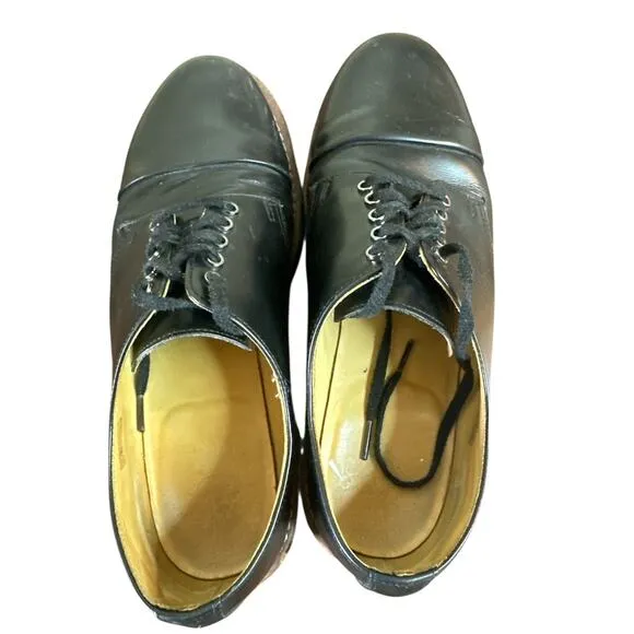 Dr. Martens Doc Leigh Black 5-Eye Toe Cap Oxfords Shoes Men’s US 9 See Desc!!