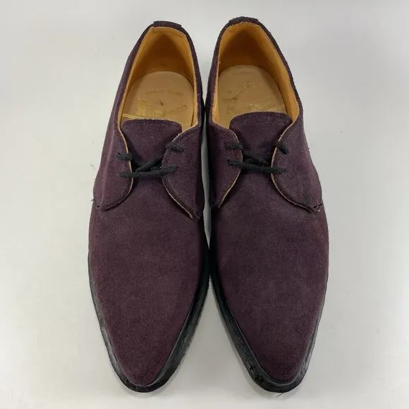 Dr Martens Docs Pointed Toe Oxfords Women’s Size 6 UK, Size 8 US Purple Suede