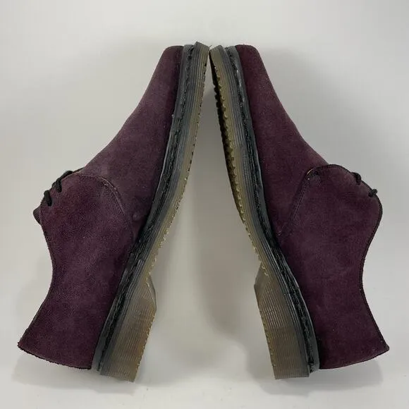 Dr Martens Docs Pointed Toe Oxfords Women’s Size 6 UK, Size 8 US Purple Suede