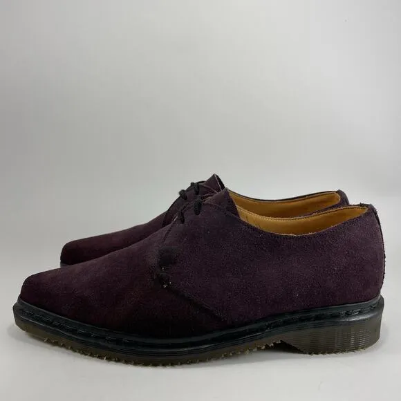 Dr Martens Docs Pointed Toe Oxfords Women’s Size 6 UK, Size 8 US Purple Suede
