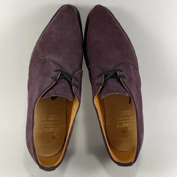 Dr Martens Docs Pointed Toe Oxfords Women’s Size 6 UK, Size 8 US Purple Suede