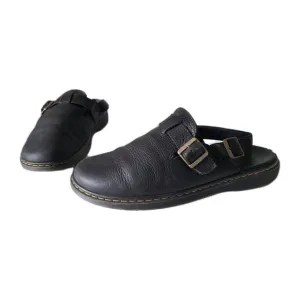 Dr Martens Jorge RVE  Black Mules Slingback Leather Sz US12/ UK11/ EU46 AW004
