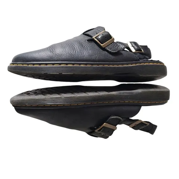 Dr Martens Jorge RVE  Black Mules Slingback Leather Sz US12/ UK11/ EU46 AW004