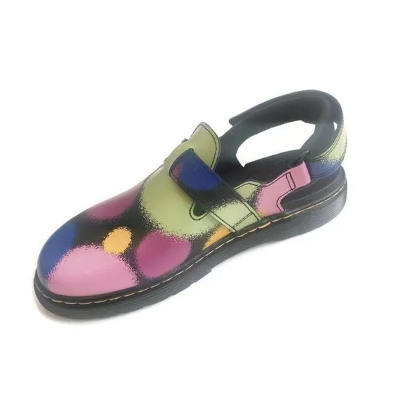 Dr Martens Jorgie Y Leather Slingback Clogs Mens 5 Womens Size 6 Multi Color