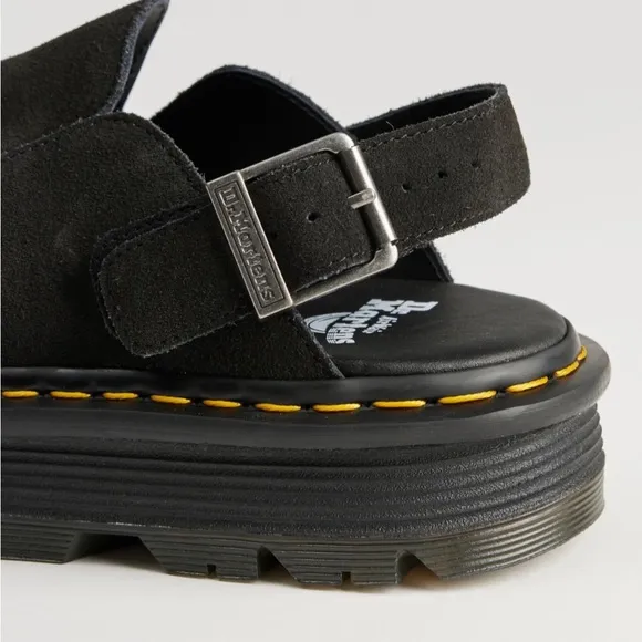 Dr. Martens Zebzag Premium Suede Platform Mule