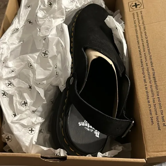 Dr. Martens Zebzag Premium Suede Platform Mule