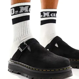 Dr. Martens Zebzag Premium Suede Platform Mule