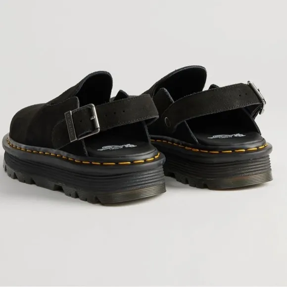 Dr. Martens Zebzag Premium Suede Platform Mule