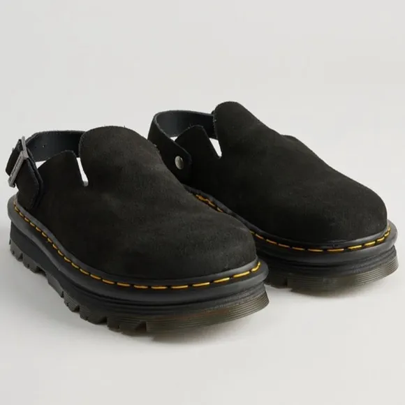 Dr. Martens Zebzag Premium Suede Platform Mule