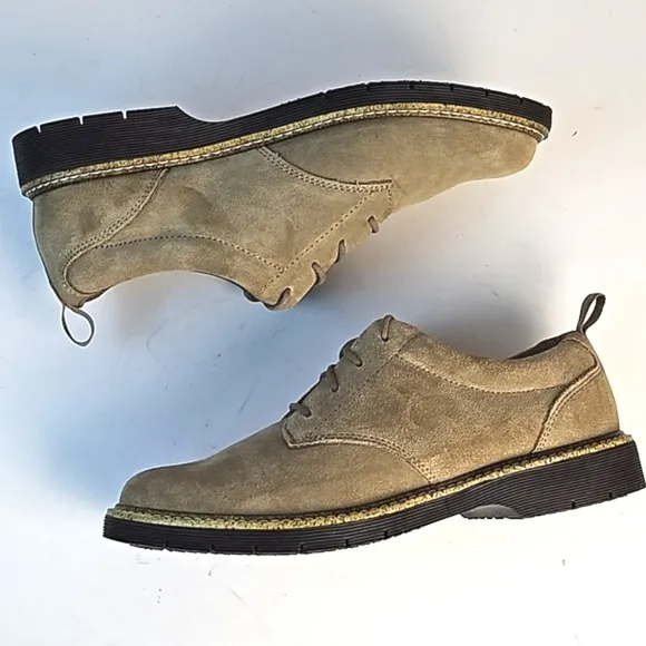 Dr. Scholl's Advanced Comfort Tan Suede Leather Lace Up Gel Cushion Oxford Shoe
