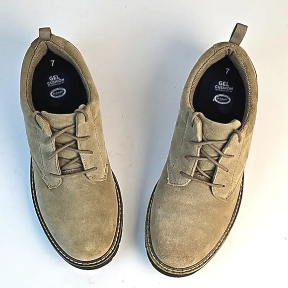 Dr. Scholl's Advanced Comfort Tan Suede Leather Lace Up Gel Cushion Oxford Shoe