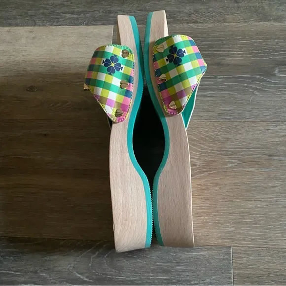 Dr Scholls Kate Spade New York Clogs Size 8M Bella Plaid Slides Sandals