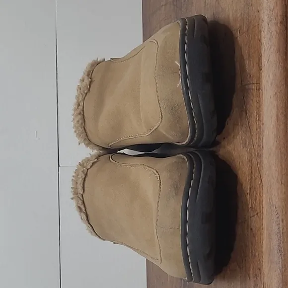 DREW Palmer Clog Brown Microsuede Slipper Clogs Men's sz 10.5