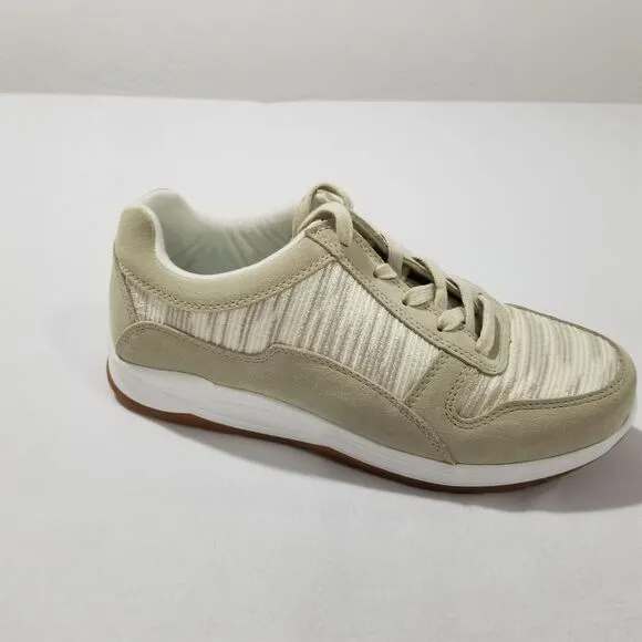 Drew Shoes Womens 7 W Tuscany Beige Suede Athletic Cream Suede Leather
