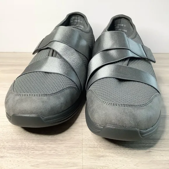 DREW Womens WIDE WIDTH Aster Gray Sneaker Shoe Adjustable Comfort NEW