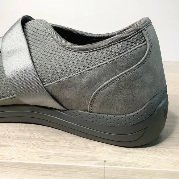 DREW Womens WIDE WIDTH Aster Gray Sneaker Shoe Adjustable Comfort NEW