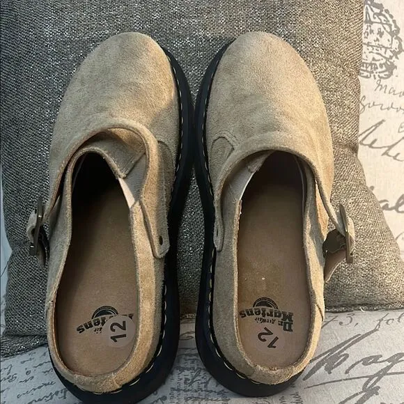 Dr. Martens Women's Isham Tan Suede Mules