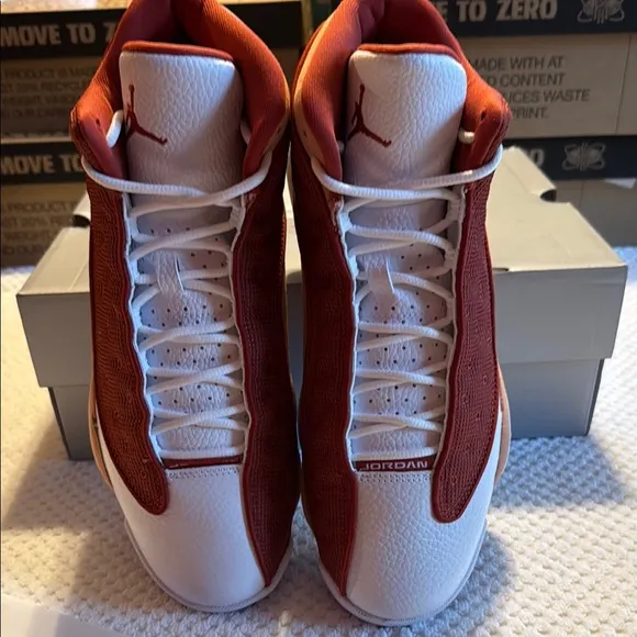 DS Air Jordan 13 Retro Red and White Athletic Shoes with Iconic Design Brand New