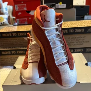 DS Air Jordan 13 Retro Red and White Athletic Shoes with Iconic Design Brand New