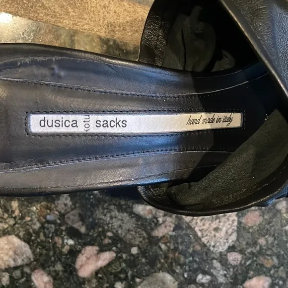 dusica dusica- Black Keba Mule Pumps
