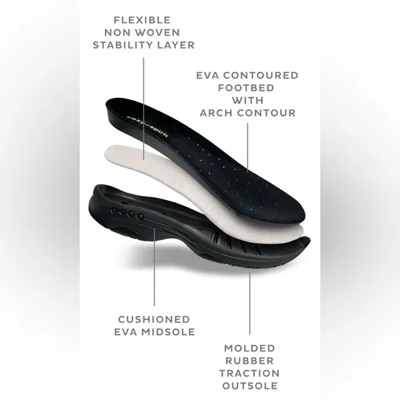 Easy Spirit Size 7 Navy Traveltime Classic Clogs Slip-On Shoes Mules