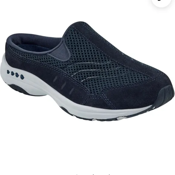 Easy Spirit Size 7 Navy Traveltime Classic Clogs Slip-On Shoes Mules