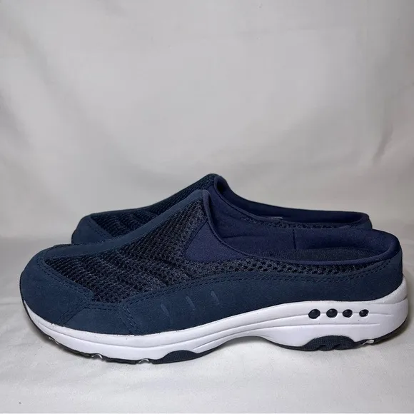 Easy Spirit Size 7 Navy Traveltime Classic Clogs Slip-On Shoes Mules