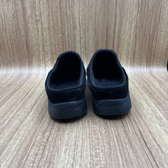 Easy Spirit Traveltime Clog Black Velvet and Suede Women's Size 9W