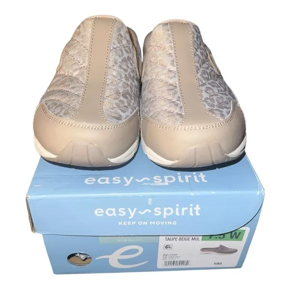 Easy Spirit Women's Beige/Tan Holtrace Mule/Slip On Sneaker/Shoe | NEW/NIB🤎