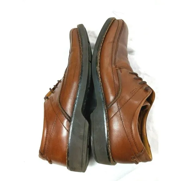 ECCO Bicycle Square Toe Brown Leather Dress 10