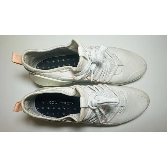 ECCO Biom 2.0 Low Textile Cross Trainer White Sneaker Shoes Women's US 10-10.5
