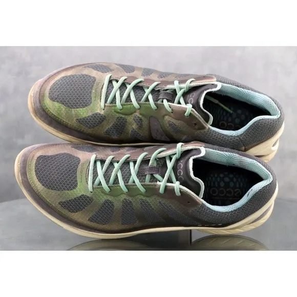 ECCO Biom Performance $130 Women's Trainers Shoes Size EU 39 US 8-8.5 Gray Green