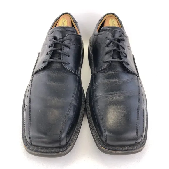 Ecco Black Leather Bicycle Toe Oxfords EUR 46