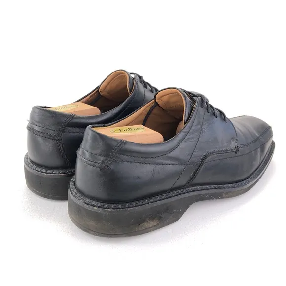 Ecco Black Leather Bicycle Toe Oxfords EUR 46