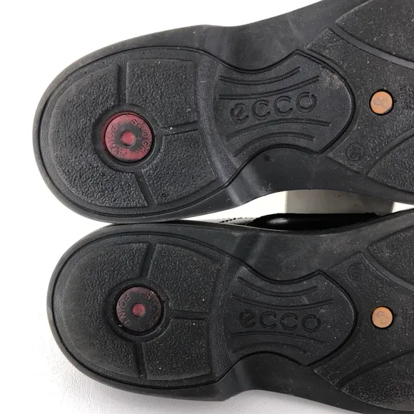 Ecco Black Leather Bicycle Toe Oxfords EUR 46