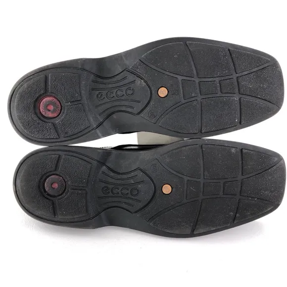 Ecco Black Leather Bicycle Toe Oxfords EUR 46