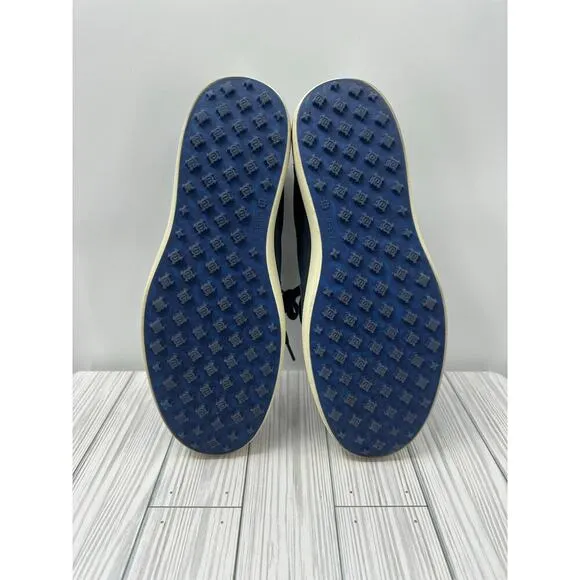 ECCO Classic Blue Wingtip Leather Golf Shoes US 11 EUR 44 Extra Width Spikeless