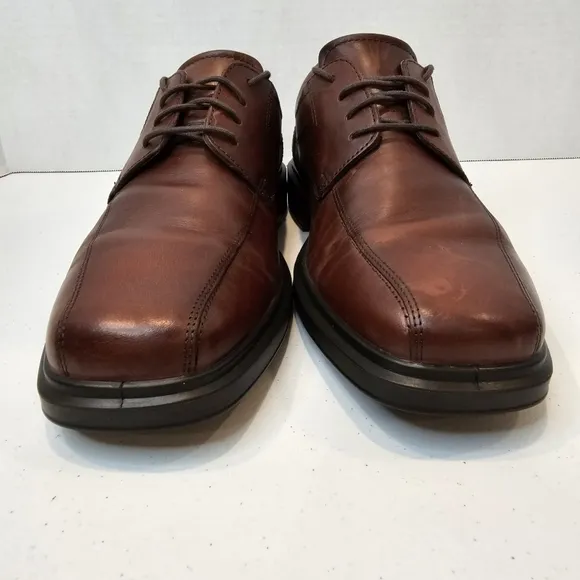 Ecco Helsinki 2 Leather Oxford Men's Size 42 EU 8-8.5 US  Color Mink Office