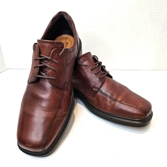 Ecco Helsinki 2 Leather Oxford Men's Size 42 EU 8-8.5 US  Color Mink Office