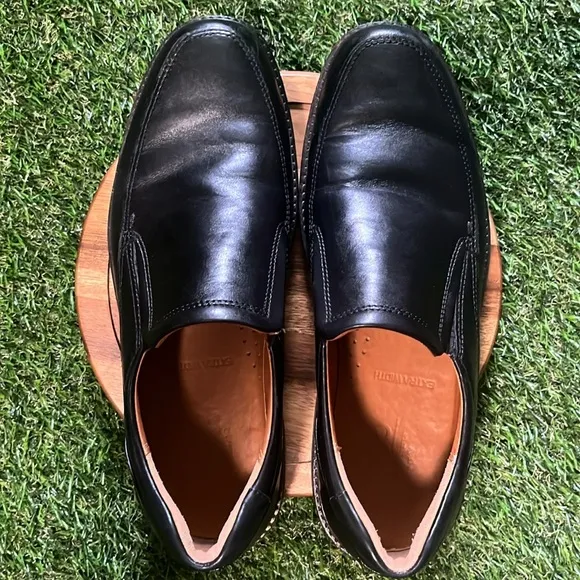 Ecco Holton Apron Toe Black Slip On Loafers Size 43 Men’s 9.5 Extra Width