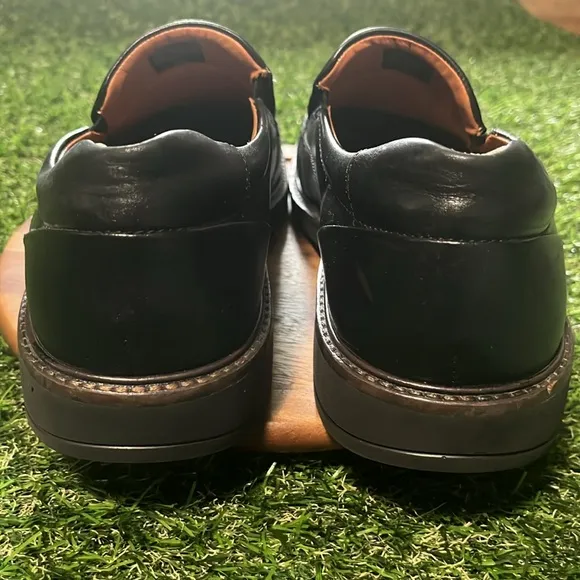 Ecco Holton Apron Toe Black Slip On Loafers Size 43 Men’s 9.5 Extra Width