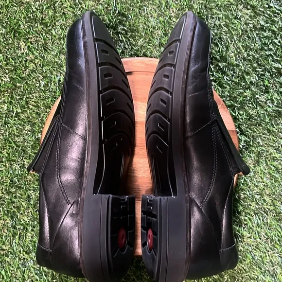 Ecco Holton Apron Toe Black Slip On Loafers Size 43 Men’s 9.5 Extra Width